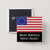 Donald Trump - maak Amerika weer geweldig! Vierkante Button 5,1 Cm (Voorkant /achterkant)