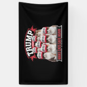 Donald Trump Maak Katten Veilig Tegen 2024 Debat Spandoek (Verticaal)