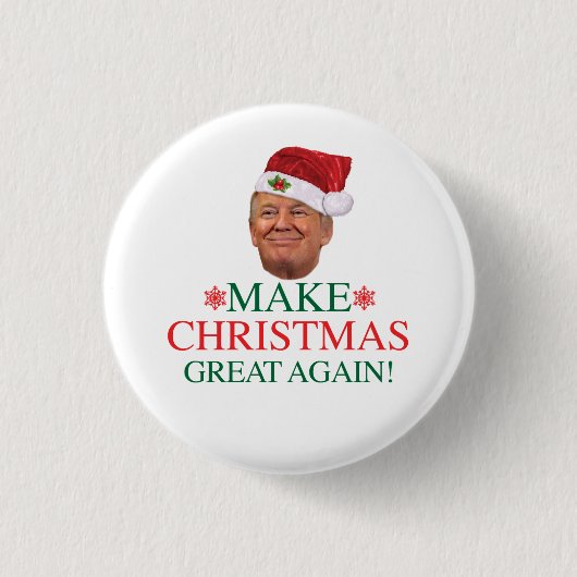 Donald Trump - Maak kerst weer geweldig Button (Voorkant)