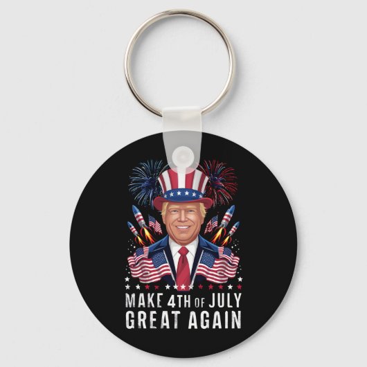 Donald Trump Maakt 4 juli weer groot Sleutelhanger (Voorkant)