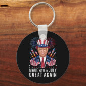 Donald Trump Maakt 4 juli weer groot Sleutelhanger (Voorkant)