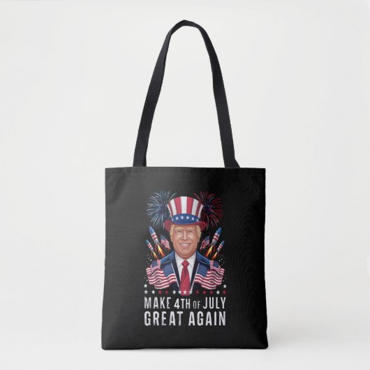 Donald Trump Maakt 4 juli weer groot Tote Bag (Voorkant)