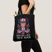 Donald Trump Maakt 4 juli weer groot Tote Bag (Dichtbij)