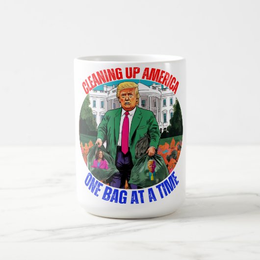 DONALD TRUMP MAAKT AMERIKA ÉÉN TAS PER KEER SCHOON KOFFIEMOK (Center)