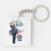 Donald Trump maakt Amerika tot grote Sleutelhanger (Achterkant)