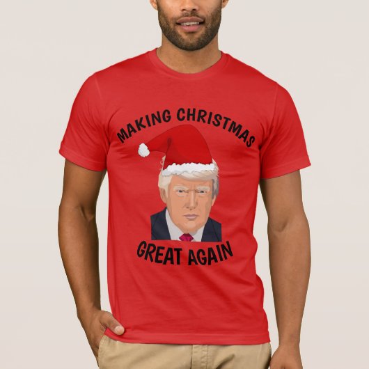 DONALD TRUMP MAAKT CHRISTMAS OPNIEUW GROTE T-Shirt (Voorkant)