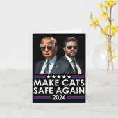 Donald Trump Maakt Katten Veilig 2024 Debat Grappi Kaart (Gele Bloem)