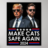 Donald Trump maakt katten weer veilig 2024 debat g Poster (Voorkant)