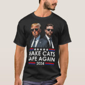 Donald Trump maakt katten weer veilig 2024 debat g T-shirt (Voorkant)