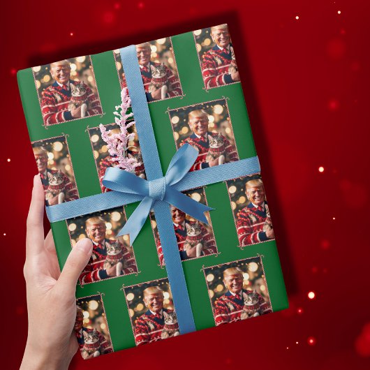 Donald Trump maakt katten weer veilig groen Cadeaupapier