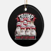 Donald Trump maakt katten weer veilig in 2024 Keramisch Ornament (Links)
