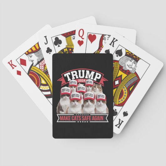 Donald Trump maakt katten weer veilig in 2024 Pokerkaarten (Achterkant)