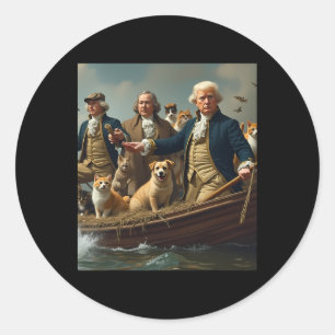 Donald Trump maakt katten weer veilig in 2024 Ronde Sticker