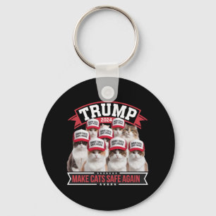 Donald Trump maakt katten weer veilig in 2024 Sleutelhanger
