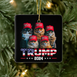 Donald Trump maakt katten weer veilig Rode Pet 202 Keramisch Ornament