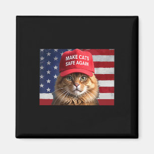 Donald Trump maakt katten weer veilig Rode Pet 202 Magneet