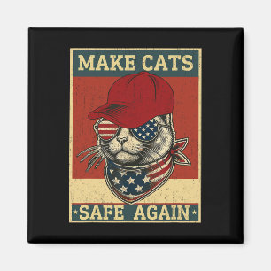 Donald Trump maakt katten weer veilig Rode Pet 202 Magneet