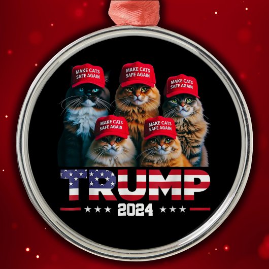 Donald Trump maakt katten weer veilig Rode Pet 202 Metalen Ornament