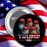 Donald Trump maakt katten weer veilig Rode Pet 202 Ronde Button 5,7 Cm<br><div class="desc">Donald Trump maakt katten weer veilig Rode Pet 2024</div>