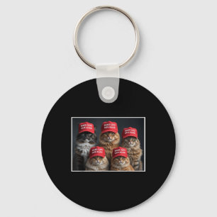 Donald Trump maakt katten weer veilig Rode Pet 202 Sleutelhanger