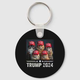 Donald Trump maakt katten weer veilig Rode Pet 202 Sleutelhanger