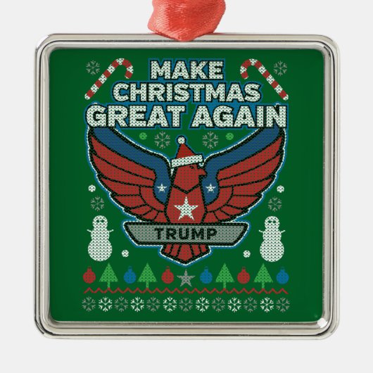Donald Trump maakt kerst weer geweldig Metalen Ornament (Voorkant)
