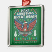 Donald Trump maakt kerst weer geweldig Metalen Ornament (Links)