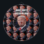 Donald Trump maakt kunst weer geweldig Dartbord<br><div class="desc">Whimsical dart board met een bekende publieke figuur.
*Alles in het plezier.</div>