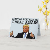 DONALD TRUMP MAAKT VERJAARDAGEN WEER GEWELDIG VERJ KAART (Gele Bloem)