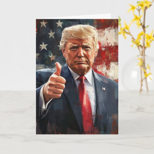 DONALD TRUMP MAGA AMERIKAANSE VLAG KAART (Gele Bloem)