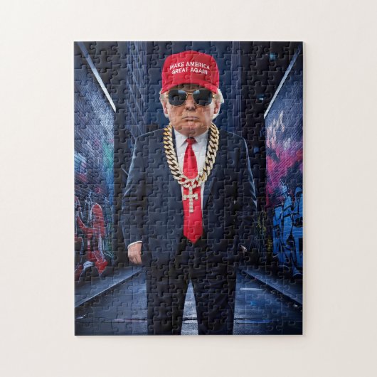 Donald Trump MAGA Gangsta Urban Puzzel Legpuzzel (Verticaal)