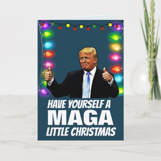 DONALD TRUMP MAGA Kerst & Nieuwjaar Feestdagen Kaart (Voorkant)