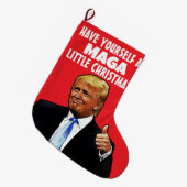 DONALD TRUMP MAGA KERSTKOUS GROTE KERSTSOK (Voorkant (Hangend))