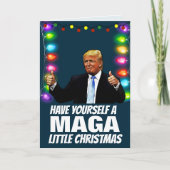 DONALD TRUMP MAGA KLEINE kerstkaarten Feestdagen Kaart (Voorkant)