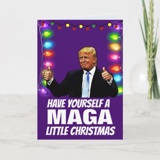DONALD TRUMP MAGA KLEINE kerstkaarten Feestdagen Kaart (Voorkant)