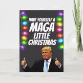 DONALD TRUMP MAGA KLEINE kerstkaarten Feestdagen Kaart (Voorkant)
