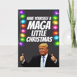 DONALD TRUMP MAGA KLEINE kerstkaarten Feestdagen Kaart