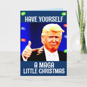 DONALD TRUMP MAGA KLEINE kerstkaarten Feestdagen Kaart
