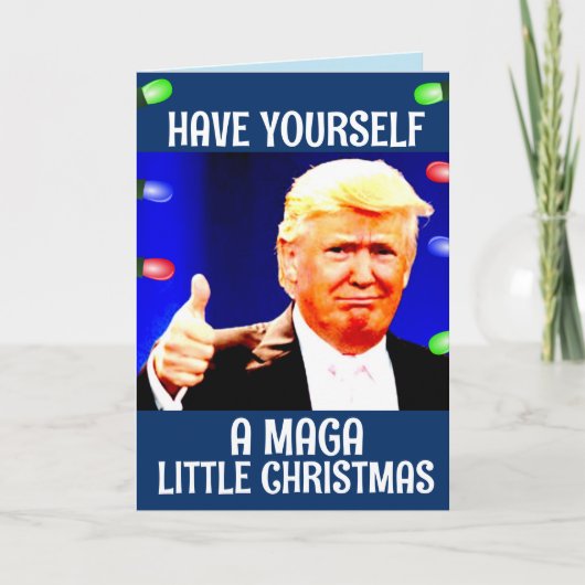 DONALD TRUMP MAGA KLEINE kerstkaarten Feestdagen Kaart (Voorkant)