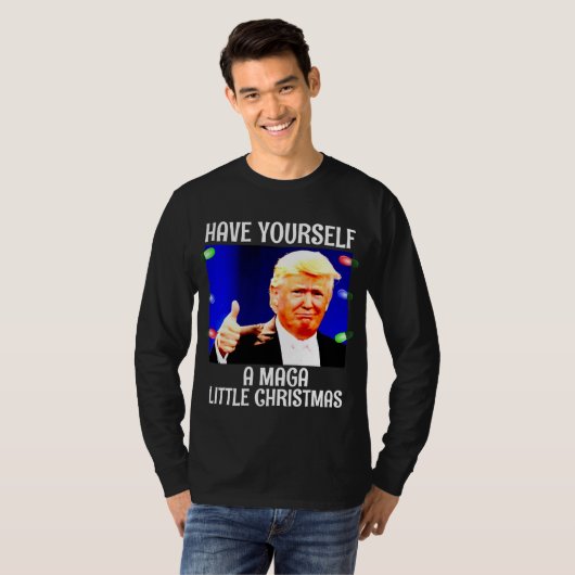 DONALD TRUMP MAGA KLEINE kerstritten T-shirt (Voorkant volledig)