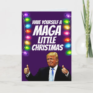 DONALD TRUMP MAGA KLEINE WENSKAARTEN FEESTDAGEN KAART