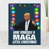 DONALD TRUMP MAGA LITTLE Christmas bIg Kaart (Voorkant)