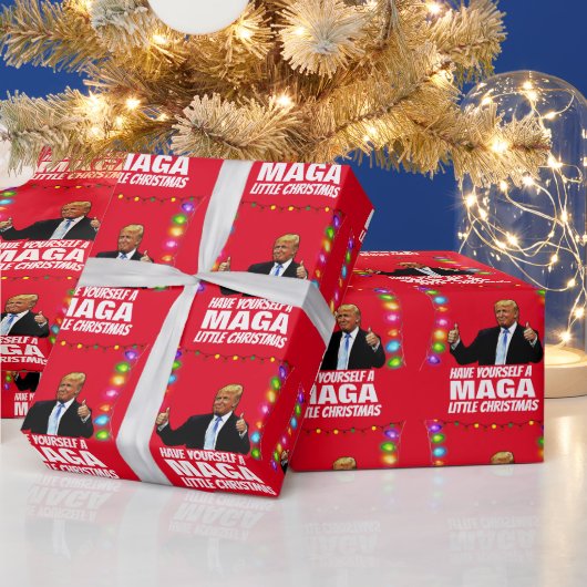 DONALD TRUMP MAGA LITTLE Christmas Cadeaupapier (Feestdagen)