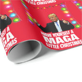 DONALD TRUMP MAGA LITTLE Christmas Cadeaupapier (Rol Hoek)