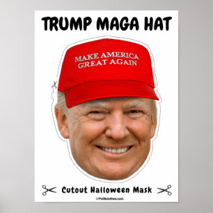 Donald Trump MAGA Pet Halloween Masker Poster