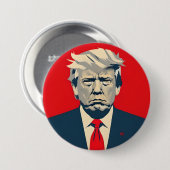 Donald Trump MAGA Red & Navy Car Magent Ronde Button 7,6 Cm (Voorkant /achterkant)