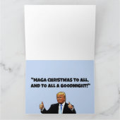 DONALD TRUMP MAGA SANTA KERST WENSKAARTEN KAART (Binnen)