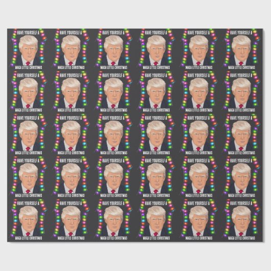 DONALD TRUMP MAGA WEINIG kerstpapier Cadeaupapier (Vlak)
