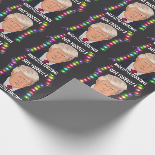 DONALD TRUMP MAGA WEINIG kerstpapier Cadeaupapier (Hoek)
