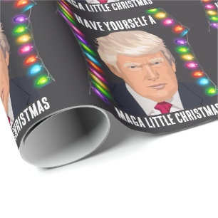DONALD TRUMP MAGA WEINIG kerstpapier Cadeaupapier